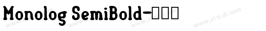Monolog SemiBold字体转换